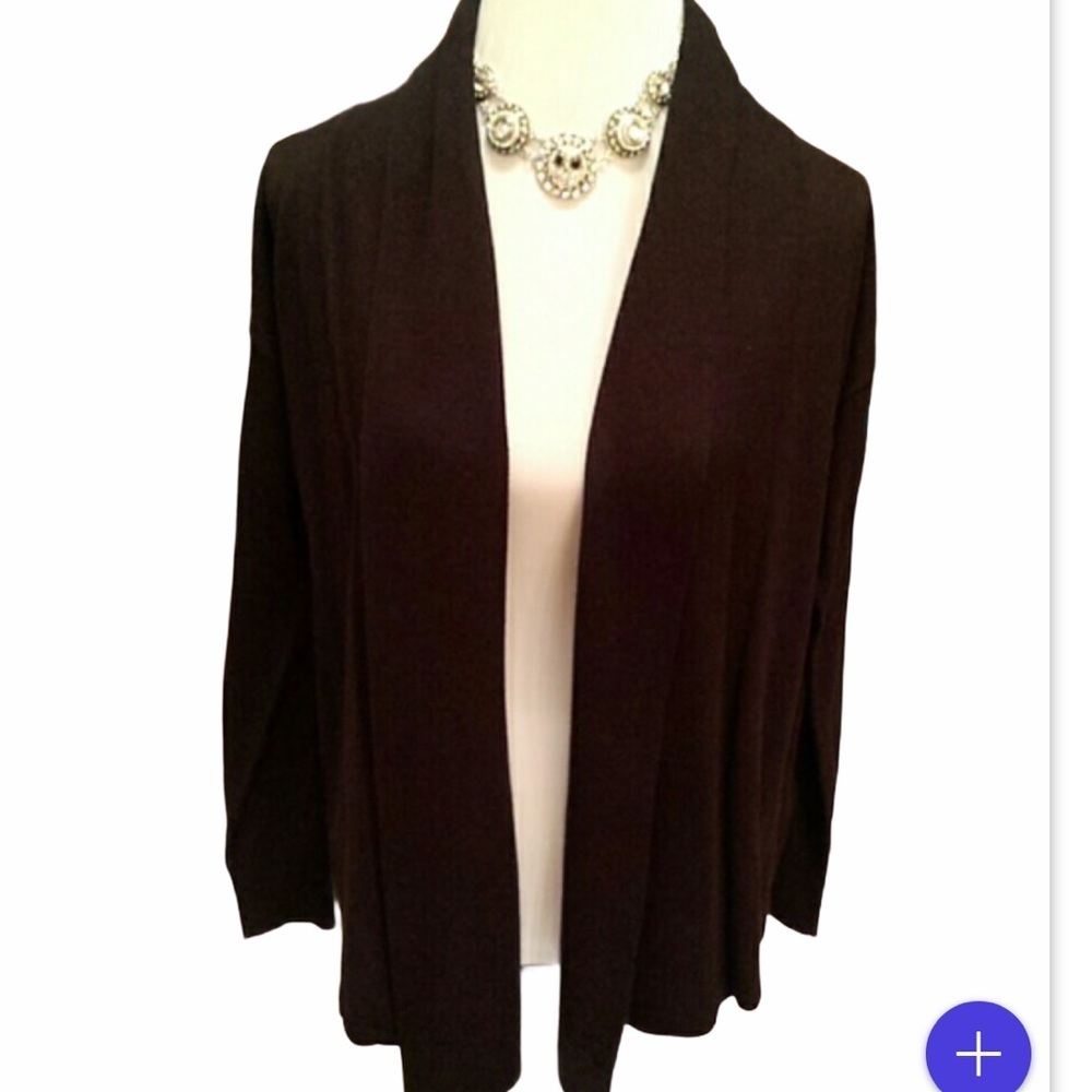 Chaus black open cardigan